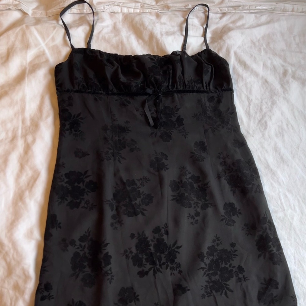 Princess Polly black floral dress